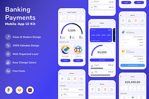 Banking & Payments Mobile App UI Kit