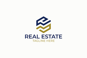 Logo Hexagon Real Estate or Property, a Branding & Logo Template by Signatoro