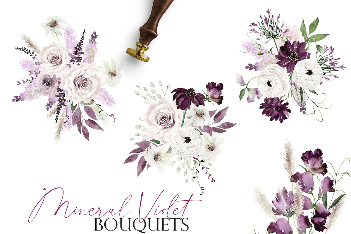 Watercolor flower - Mineral Violet, an Illustration by Beigetime (Photo 3 of 14)