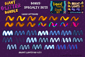 Procreate Giant Glitter Brush Bundle