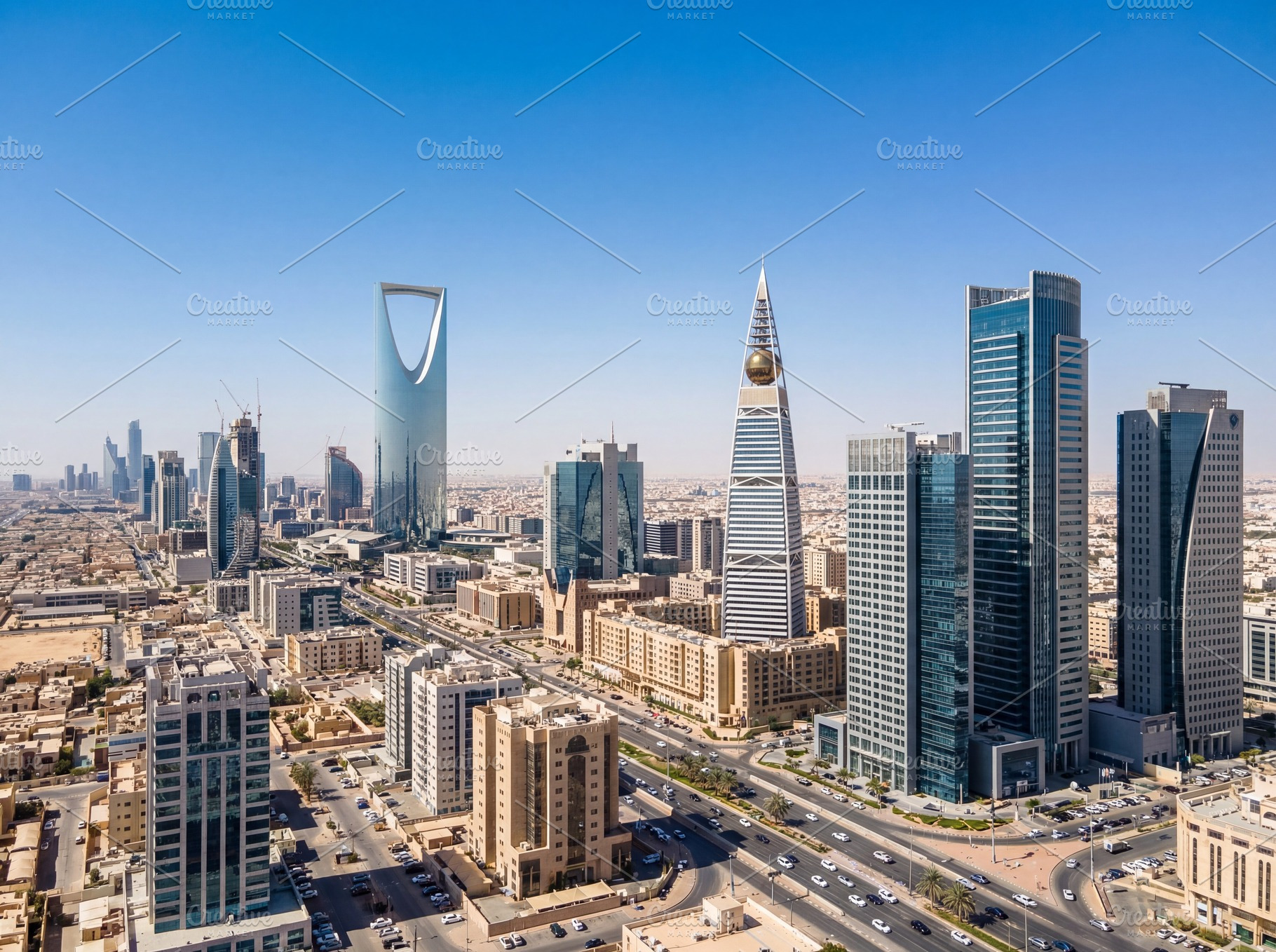 Riyadh City Skyline Saudi Arabia, a Background Photo by Taiffco