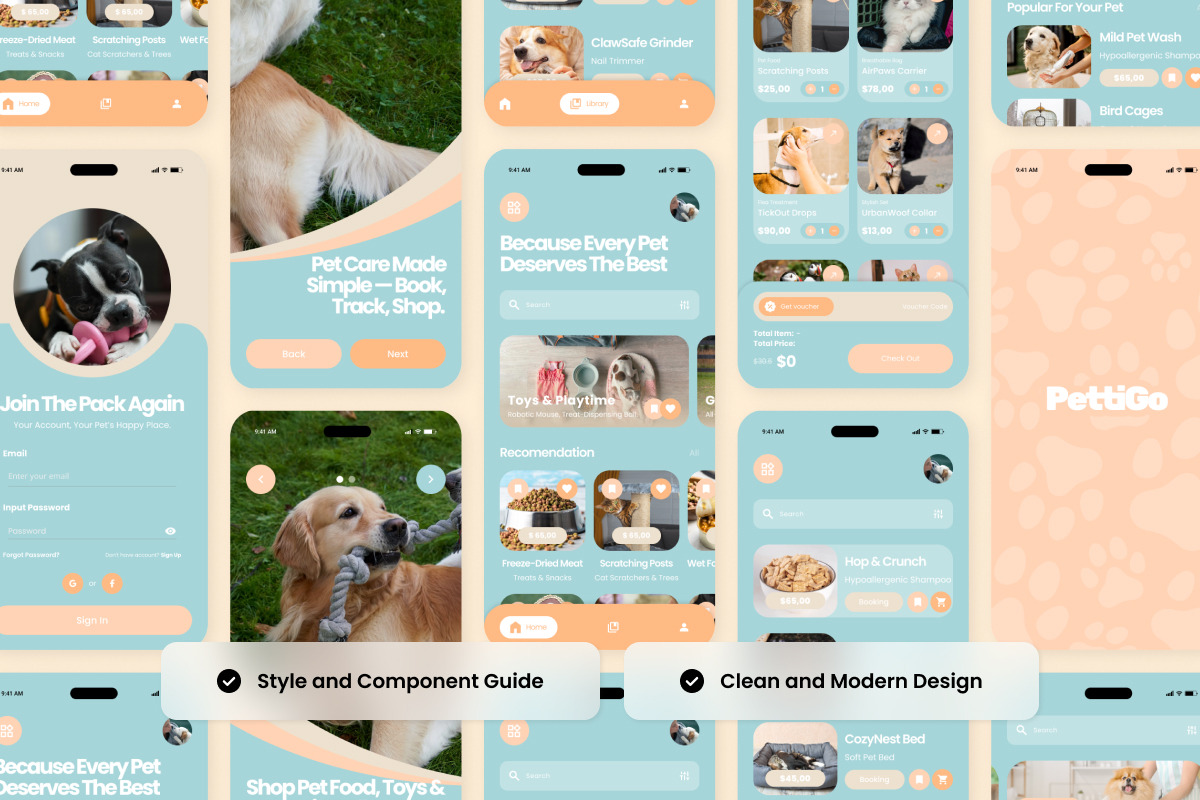 PettiGo – Pet Services App Design, an App Template by twinstd (Photo 3 of 5)