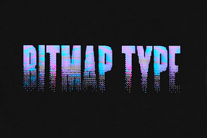 BITMAP TYPE - RETRO VHS TYPEFACE