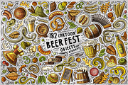 Beer Fest Cartoon Doodle Big Pack, an Object Graphic by BALABOLKA (Thumbnail 2 of 9)