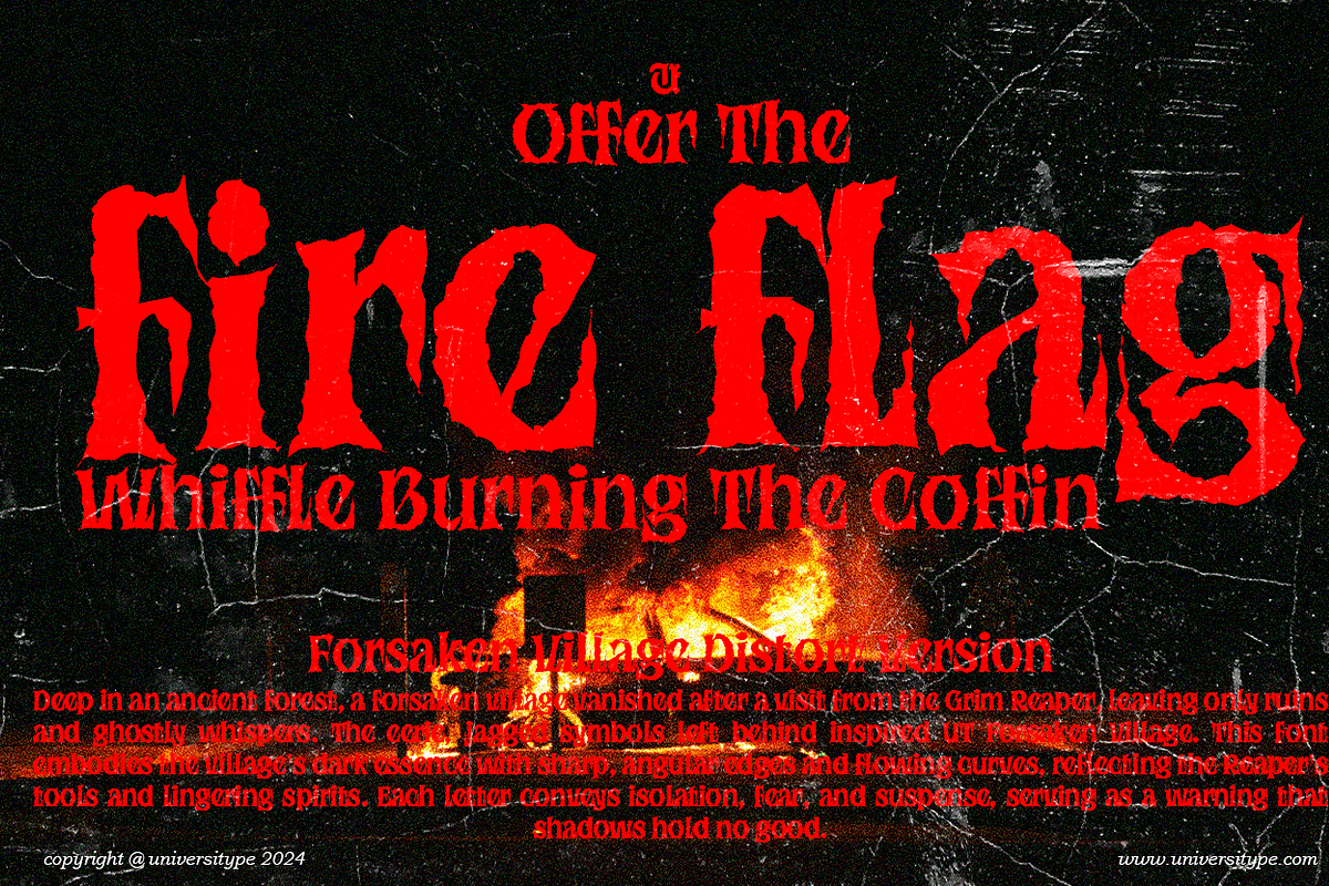UT Forsaken Village - A Scary Font, a Serif Font by Universitype (Photo 12 of 12)