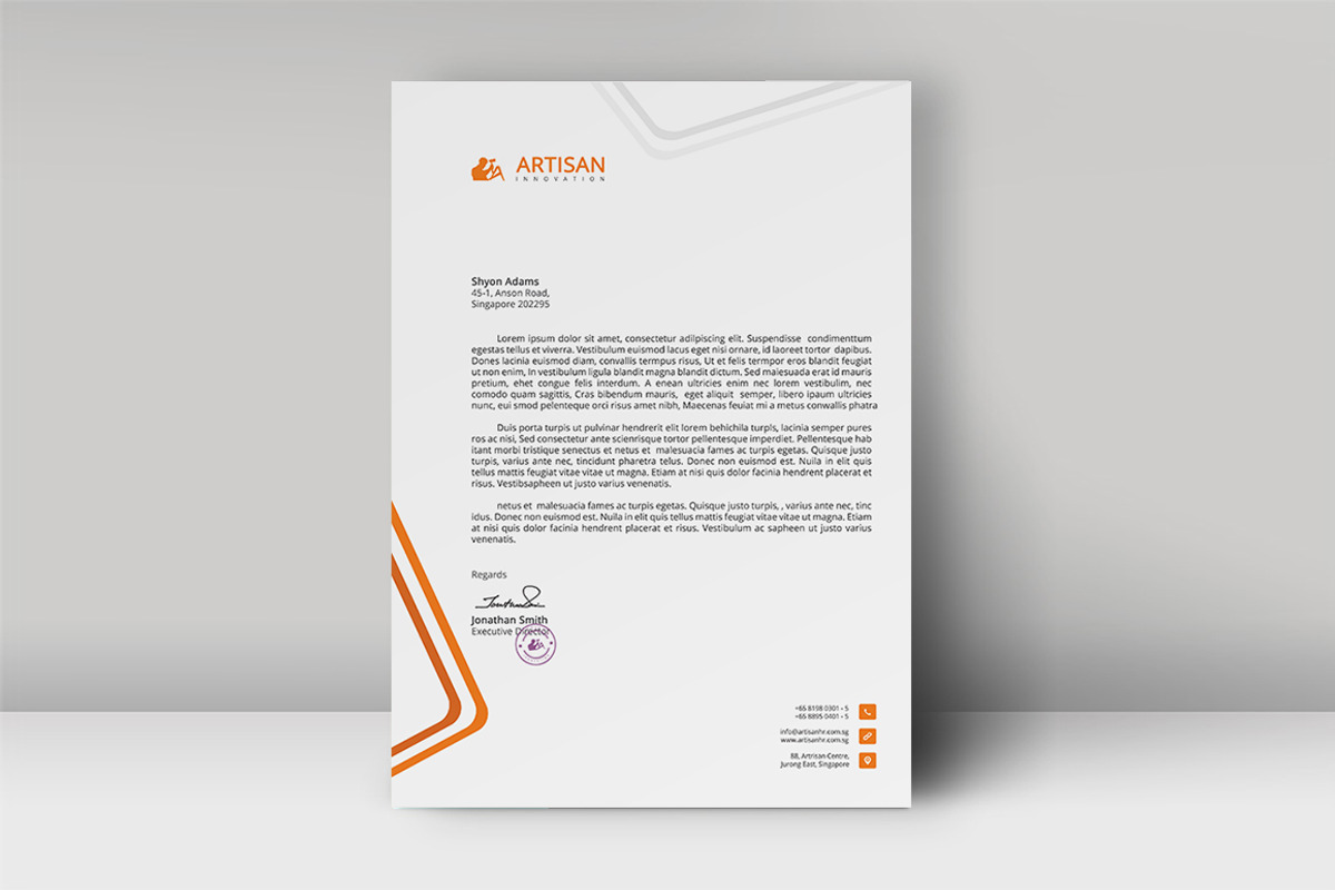 Letterhead Template, a Stationery Template by artisanHR (Photo 5 of 6)