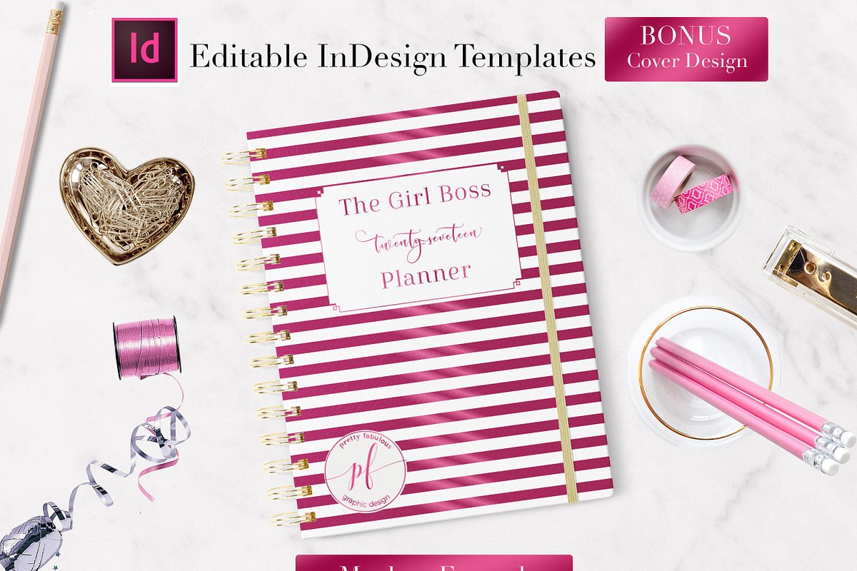 Monthly Planner | InDesign Template, a Stationery Template by Planner Templates (Photo 3 of 17)