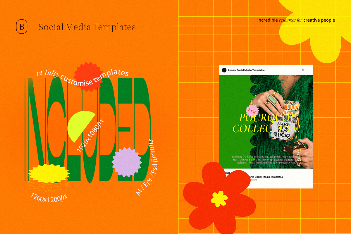 Leonie Social Media Templates, a Social Media Template by William Hansen (Photo 4 of 5)