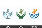 Human Growth Care Vector Logos, an Object Graphic by Artonix (Thumbnail 1 of 3)