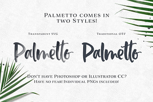 Palmetto SVG Font