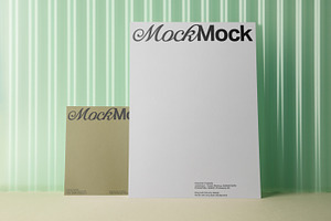 Letterhead Square Card Mockup