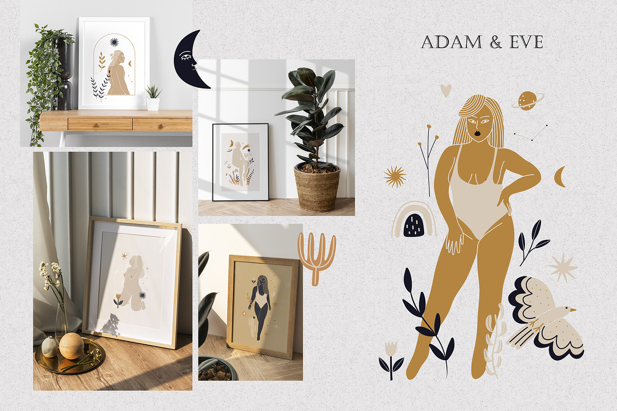 Adam and Eve, a Person Illustration by Chikovnaya (Photo 9 of 14)