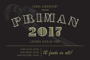 Priman Layered Display Font