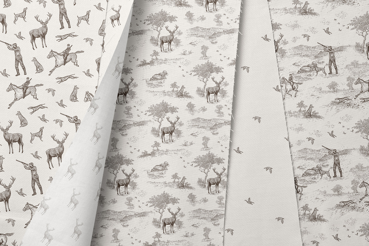 Rustic Hunting Toile Patterns, a Pattern Graphic by Ette Design (Photo 9 of 9)