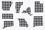 50 States SVG Bundle - Buffalo Plaid, an Illustration by OldMarket Designs (Thumbnail 4 of 12)