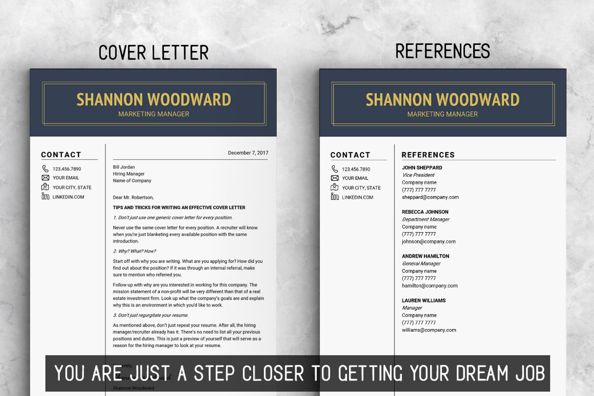 Elegant RESUME Template // Woodward, a Resume Template by LevelUpResume (Photo 5 of 5)