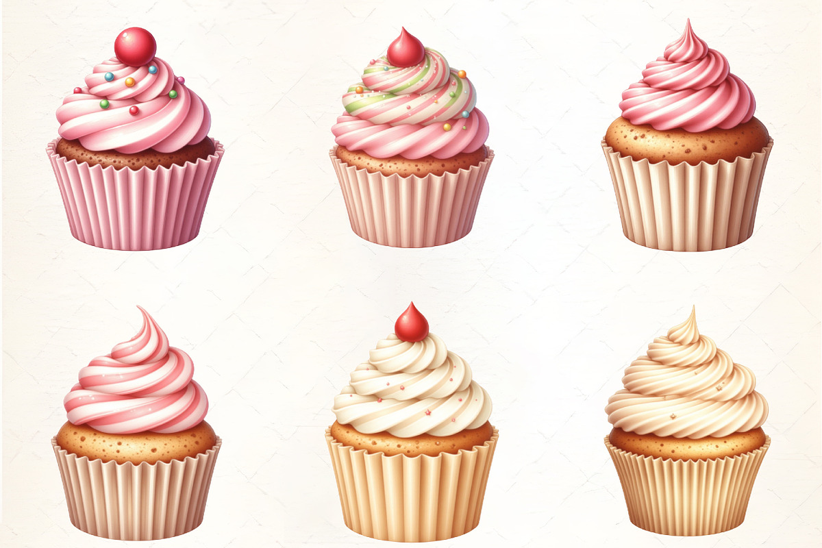 Cupcake Clipart, an Illustration by CrexoraLab (Photo 2 of 5)