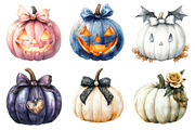 Halloween Coquette Bow Pumpkin Clipa, an Illustration by Daily.Designs (Thumbnail 3 of 5)