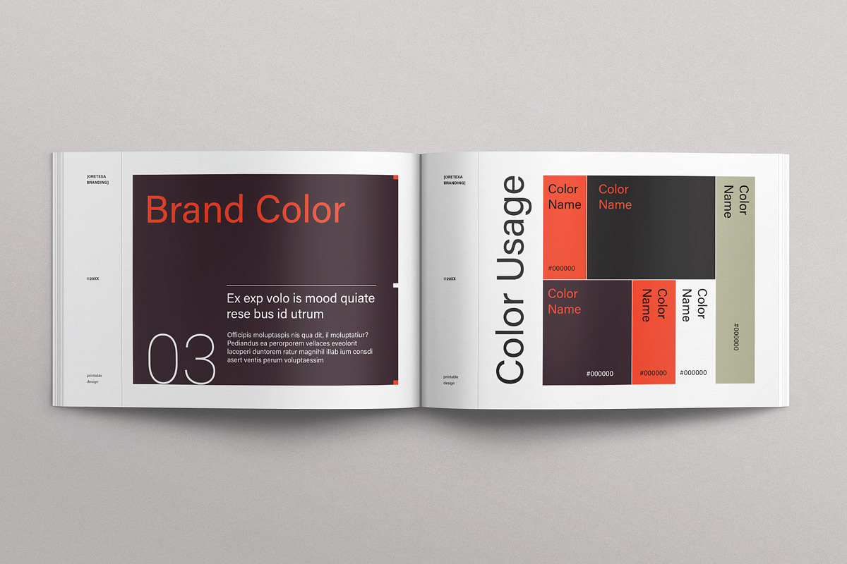 Creative Brand Identity Guidelines, a Brochure Template by E-Type (Photo 6 of 12)