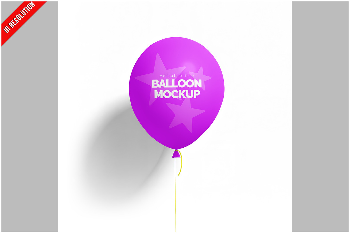 Helium Balloon Mockup, a Product Mockup by Bruno's Shop (Photo 1 of 3)