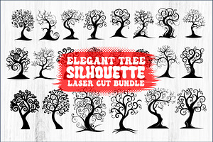 Tree Laser Cut Bundle | Decorative, an Object Graphic by jahid234