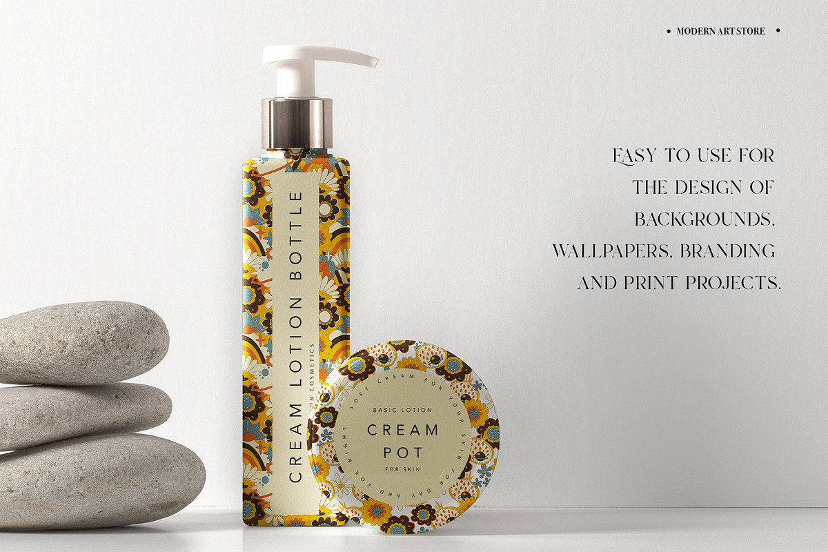 LOVE HAPPINESS. Hippie patterns, a Texture Illustration by Spark Studio Brushes (Photo 8 of 10)