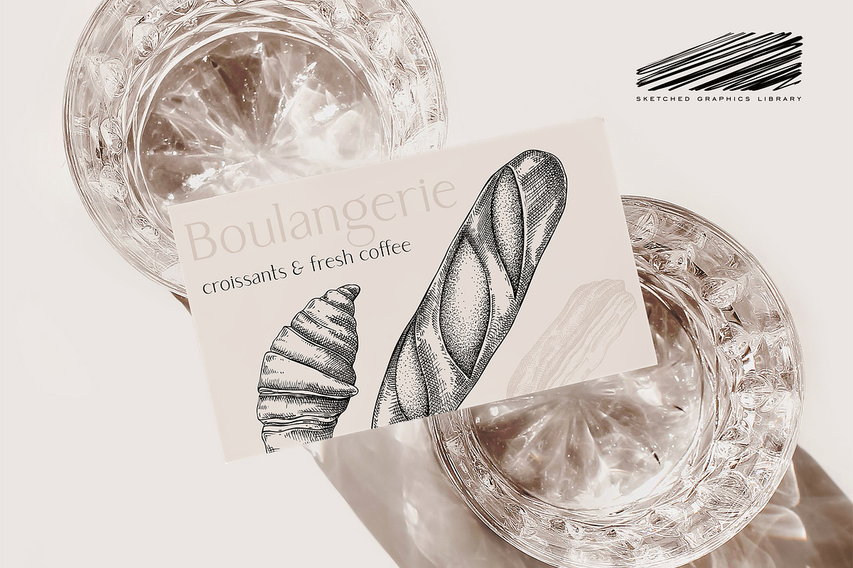 French Cuisine. Vector Food & Drinks, a Food Illustration by Yevheniia (Photo 7 of 11)