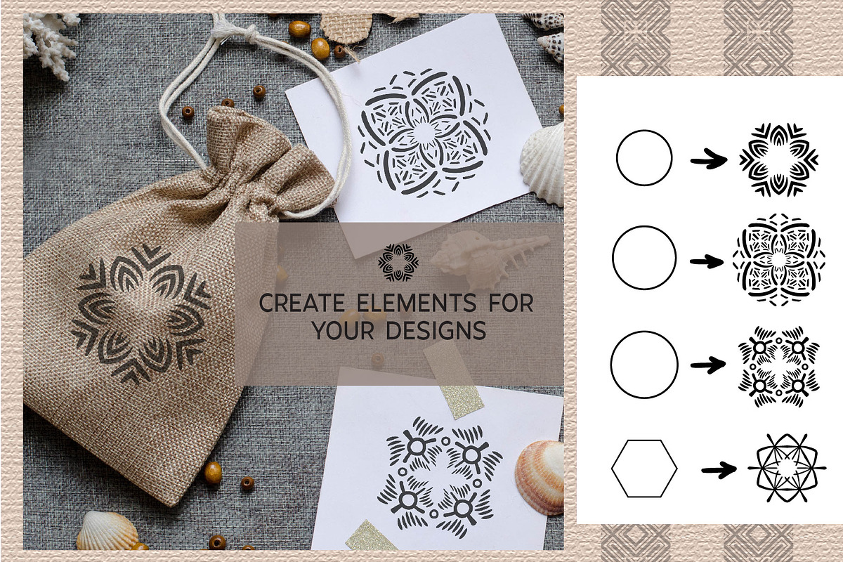110 Ethnic Pattern Brushes, a Brush Add-On by Elinorka (Photo 4 of 10)