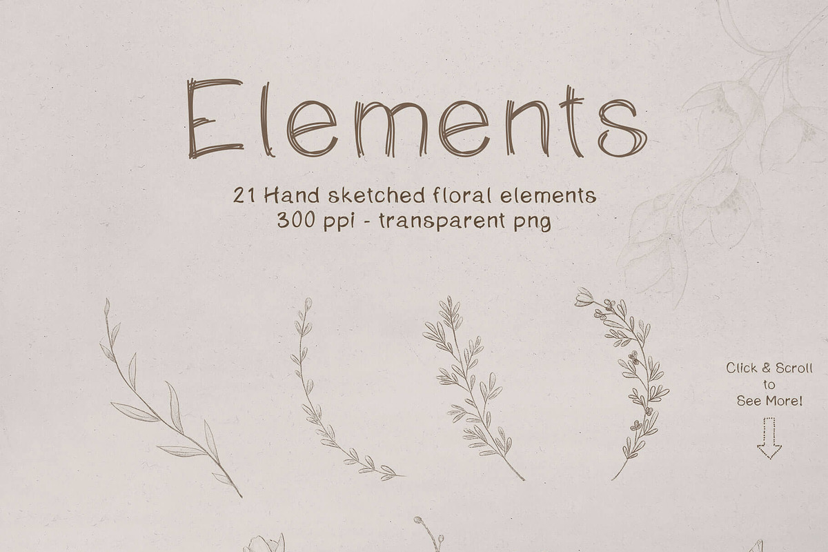 Sketchy Floral Wreaths & Borders, an Illustration by Maggie Stilwell Design (Photo 4 of 7)