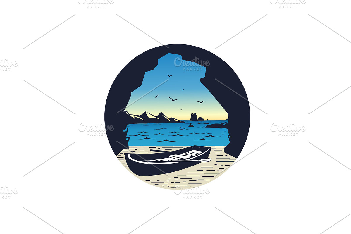 Beach Illustration Logo, a Branding & Logo Template by Piro Concept (Photo 4 of 4)