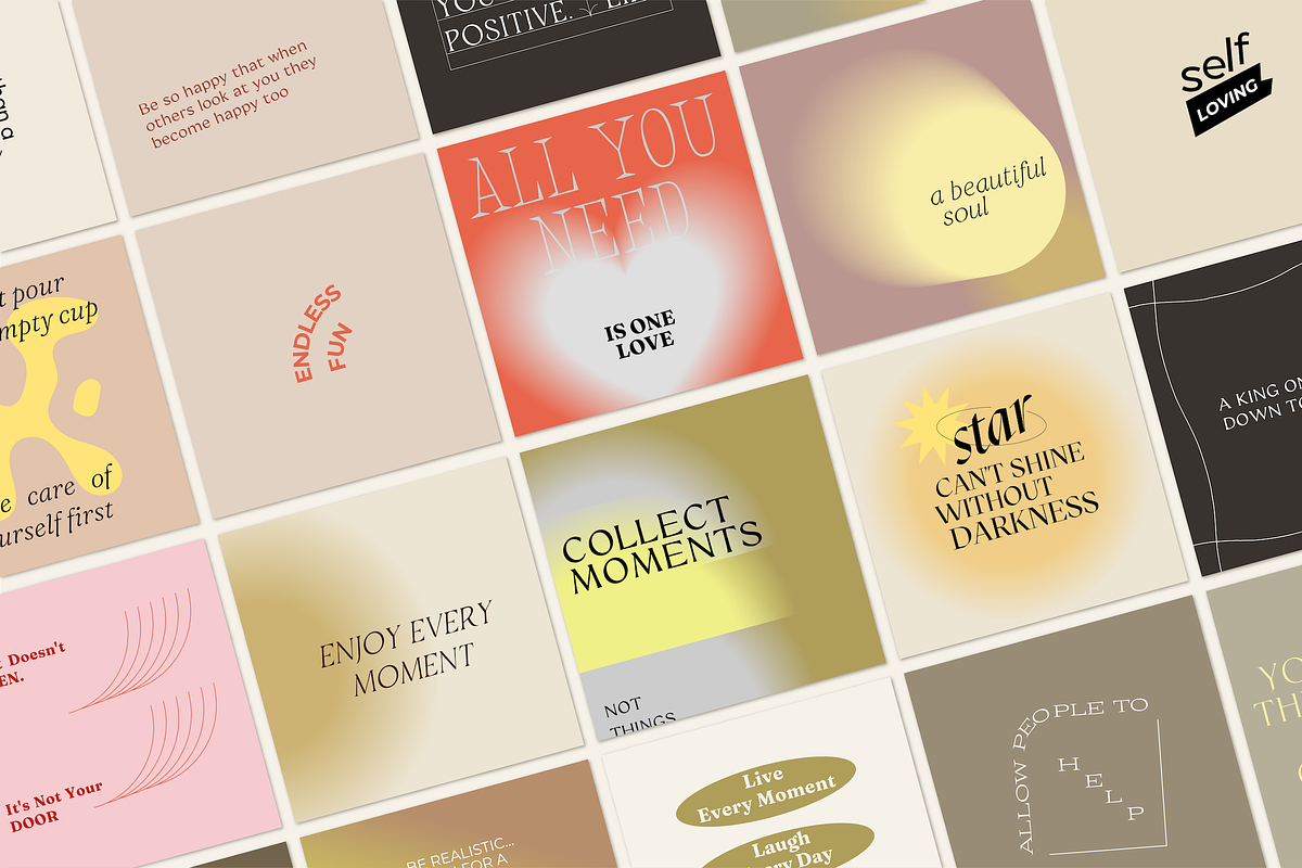 Quote Aesthetics CANVA PS, a Social Media Template by Kimo Studio (Photo 2 of 14)