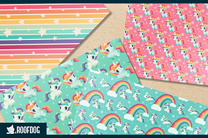 Rainbows And Unicorns Digital Paper