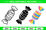 Wrapped Candy Vector Trio Pack, an Object Graphic by Artonix (Thumbnail 1 of 3)