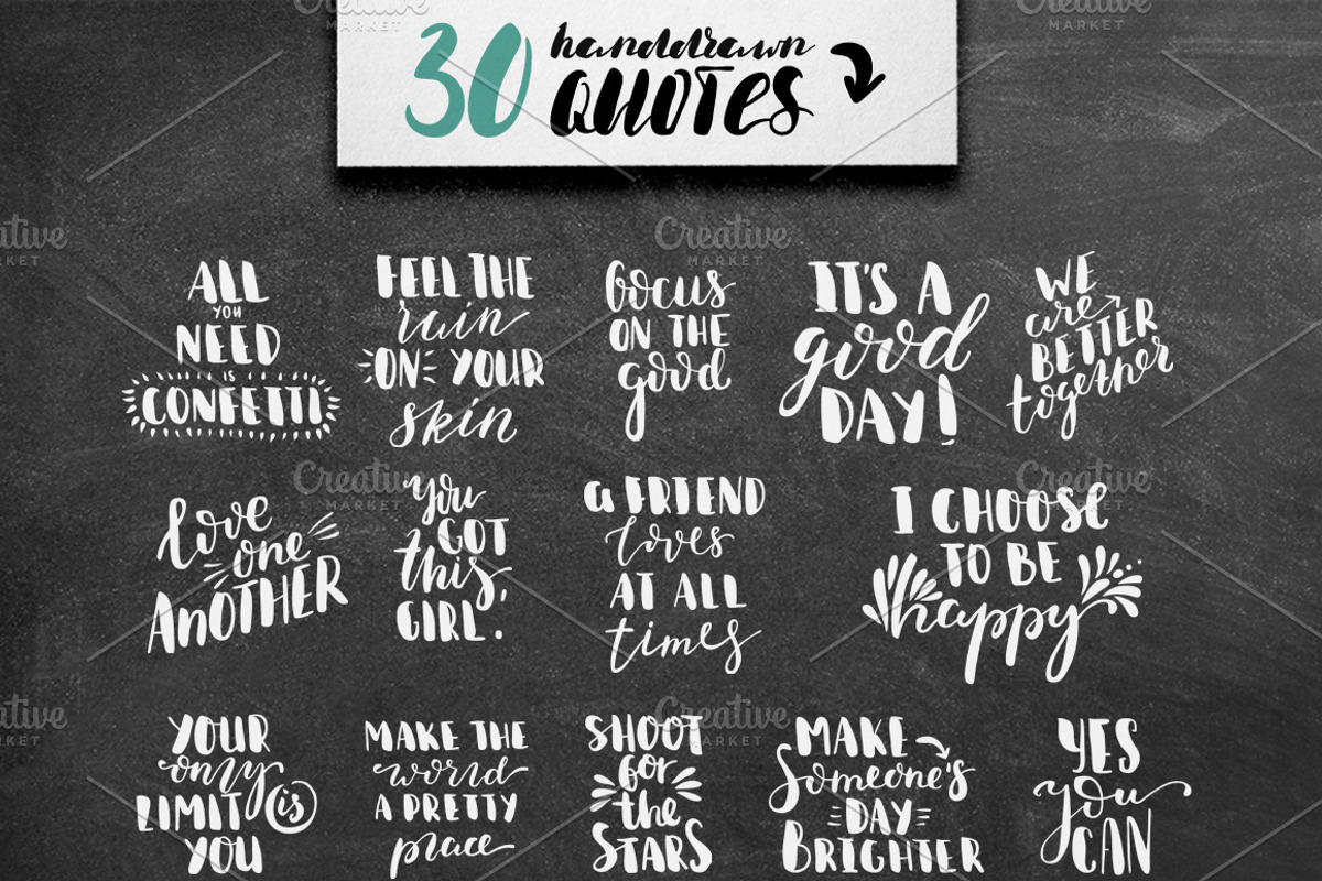 Set of Handdrawn Quotes, an Illustration by Wewhitelist (Photo 3 of 7)