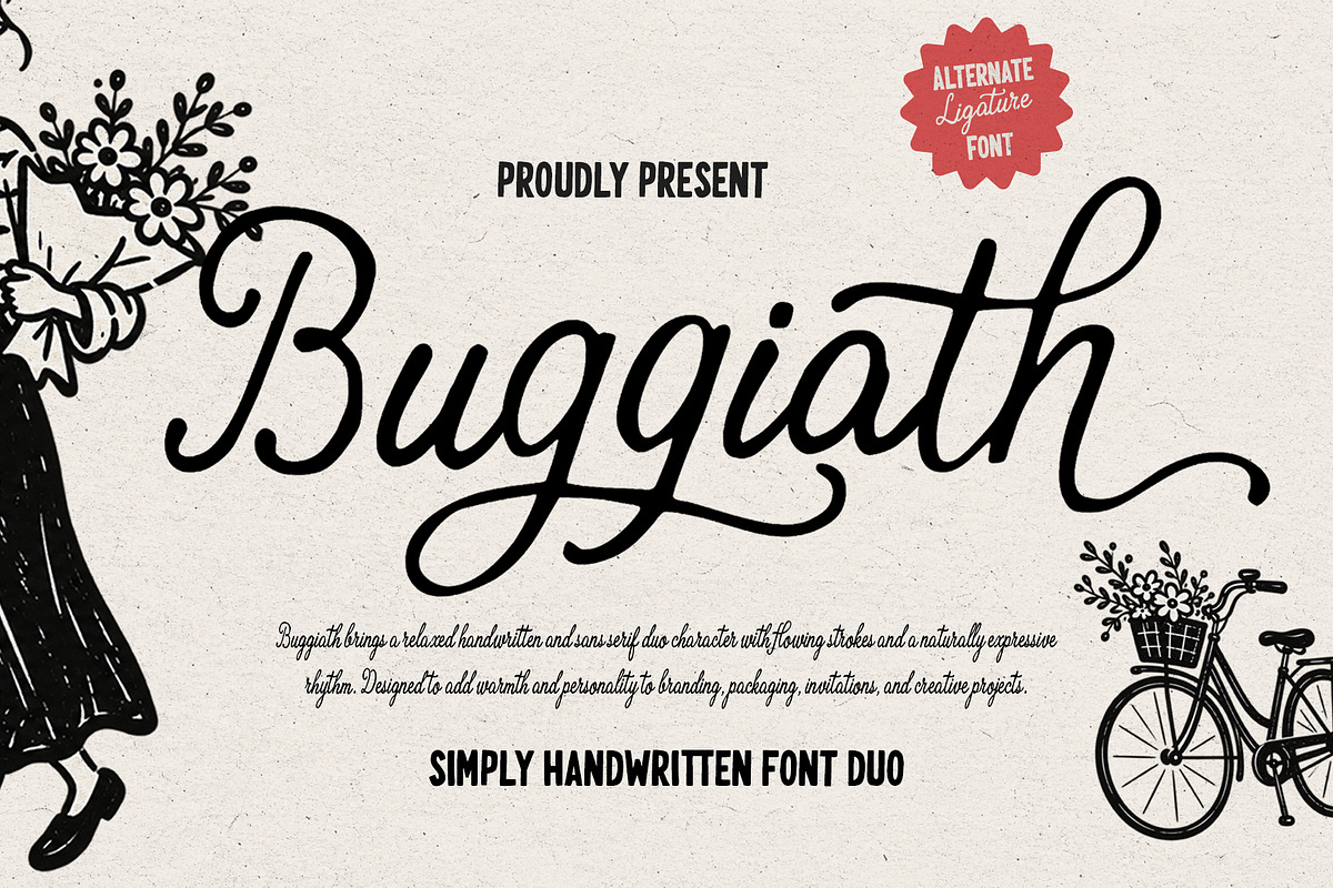 Buggiath – Handwritten Font Duo, a Handwritten Font by Youngtype.Std (Photo 1 of 15)