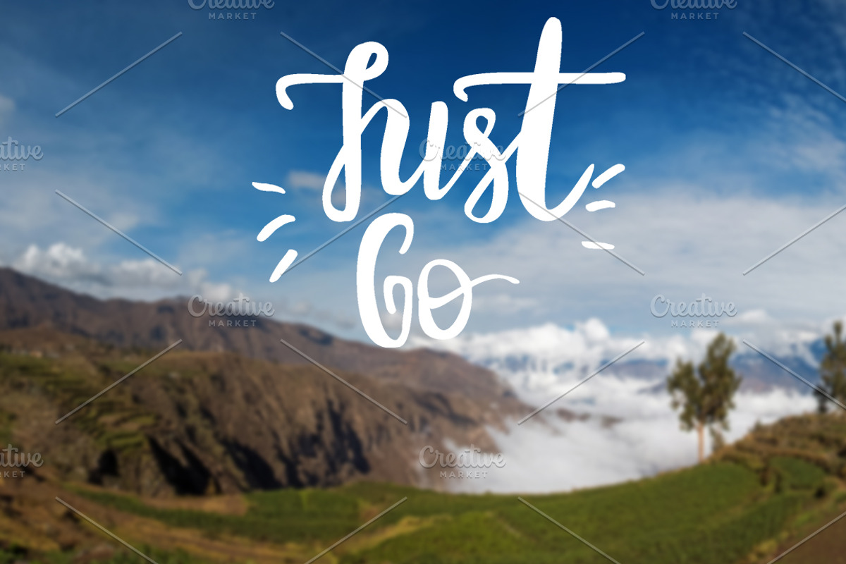 Hand drawn travel quotes, a Graphic by Imageblend, image size:1200x800