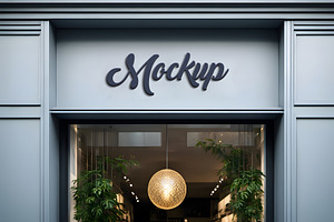 Logo Mockup Facade Sign