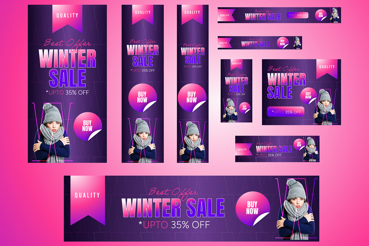 Winter Sale Web Banner Ads, an UI Kit Template by CreativeShaper (Photo 1 of 3)