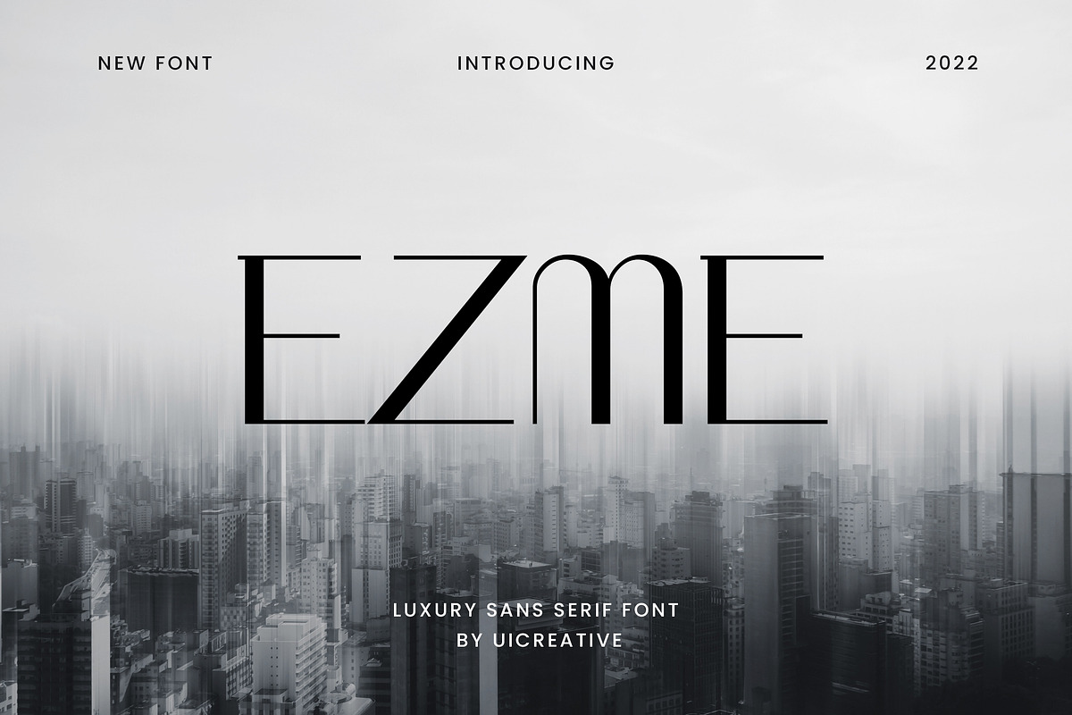 Ezme Luxury Sans Serif Font, a Sans Serif Font by UICreative (Photo 1 of 11)