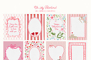 Valentine's Day Frames Cards Clipart, a Decorative Illustration by whiteheartdesign (Thumbnail 13 of 23)
