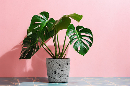 Illustrative of monstera tree in pot. Generative AI, a Nature Photo by AlyaAnd