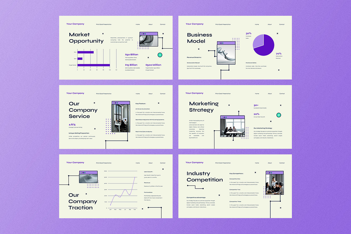 Cream Pitch Deck PPT, a Presentation Template by Aiyari Graphic (Photo 3 of 5)