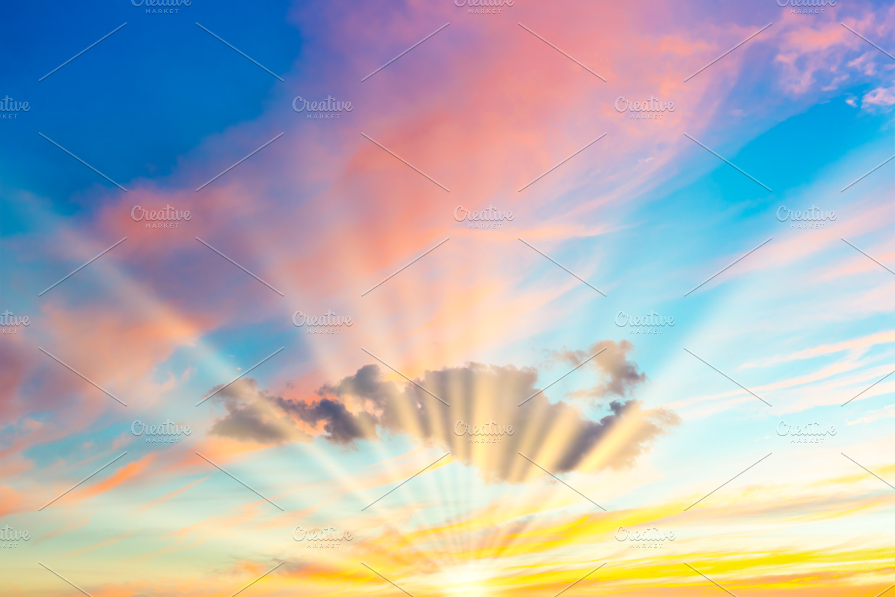 Sunset sky with sunset clouds, a Nature Photo by Vapi