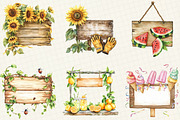 Summer Wooden Sign Clipart, an Illustration by OK Design (Thumbnail 3 of 5)