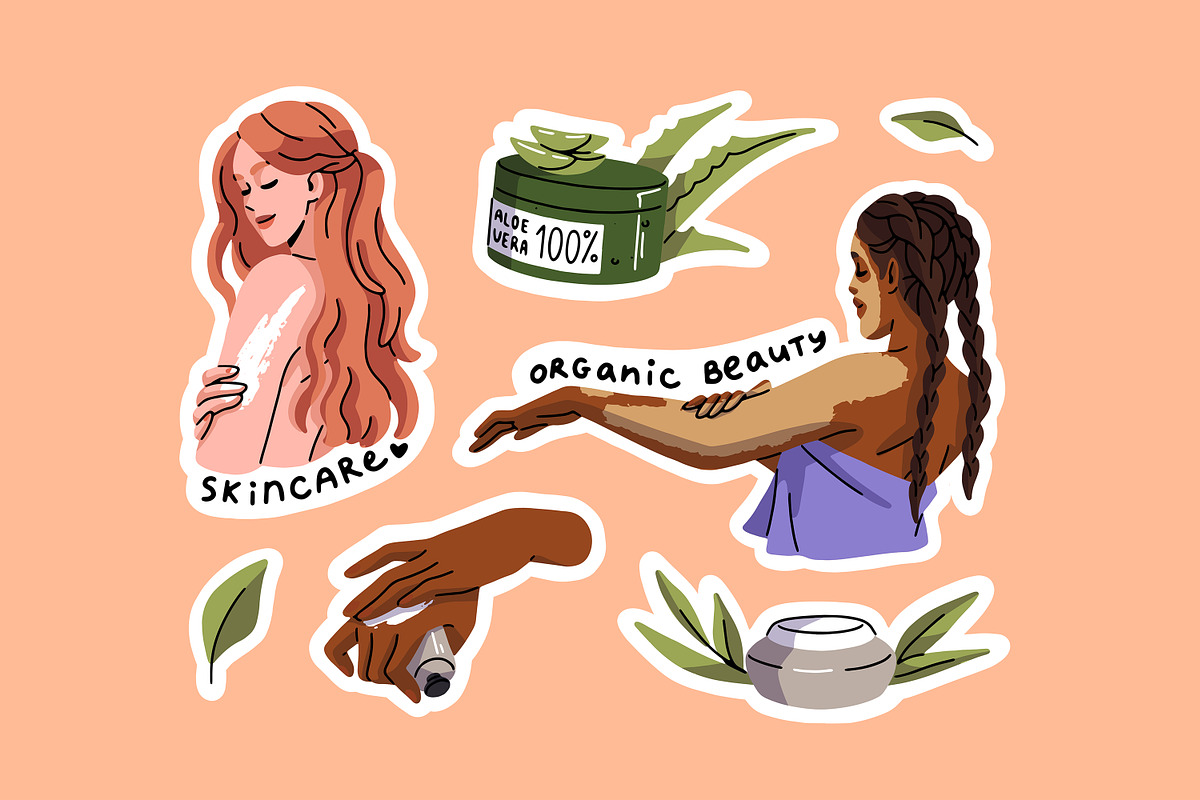 Women use beauty cosmetics set, a Person Illustration by PaperTrident (Photo 3 of 8)