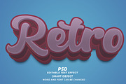Retro PSD 3D Editable Text Effect, a Layer Style Add-On by TrueVector (Thumbnail 1 of 2)