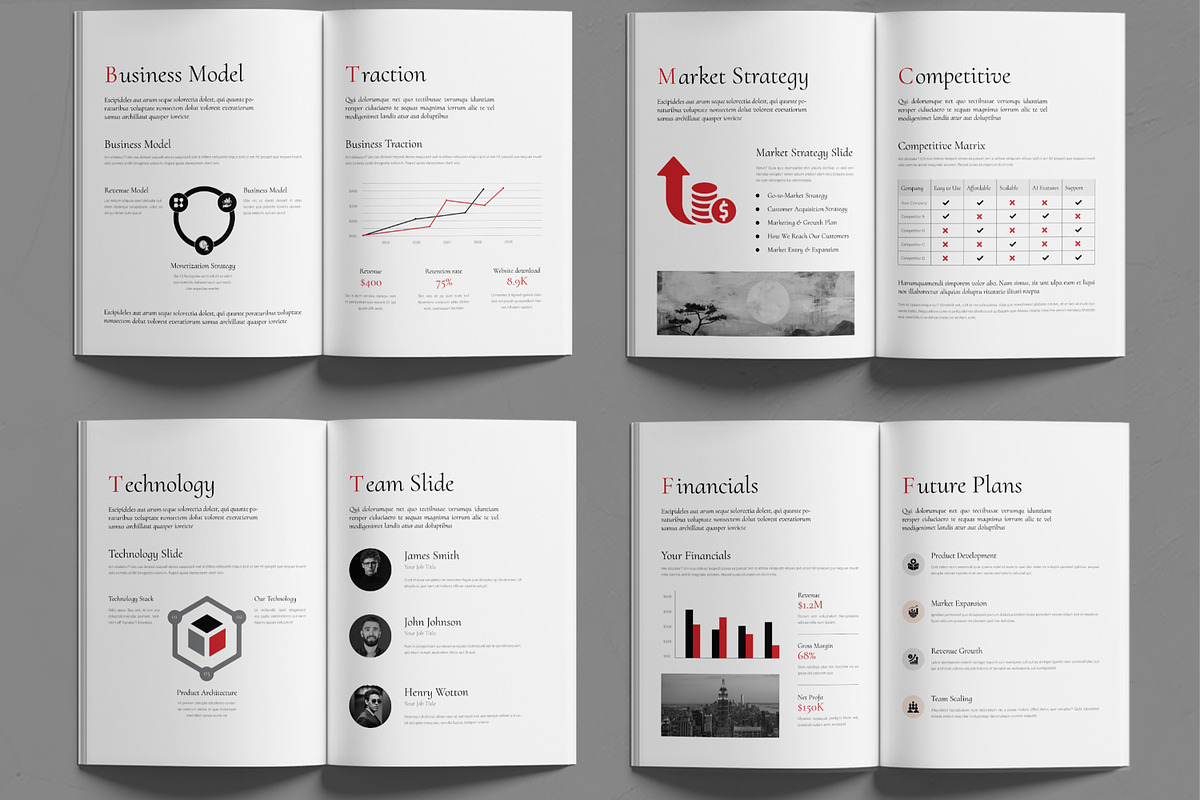 Clean Corporate Pitch Deck Brochure preview 3