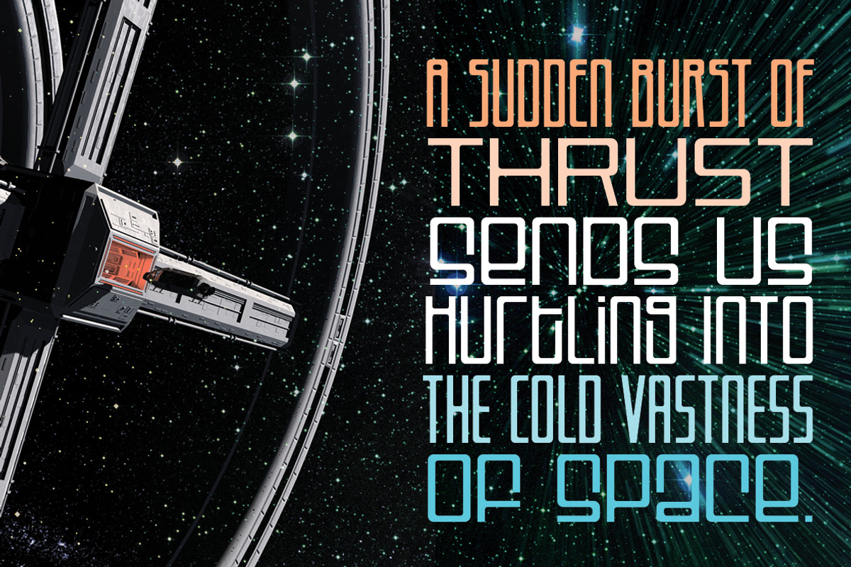Jetlab Light - sci-fi logo font, a Sans Serif Font by Swell Type (Photo 3 of 5)