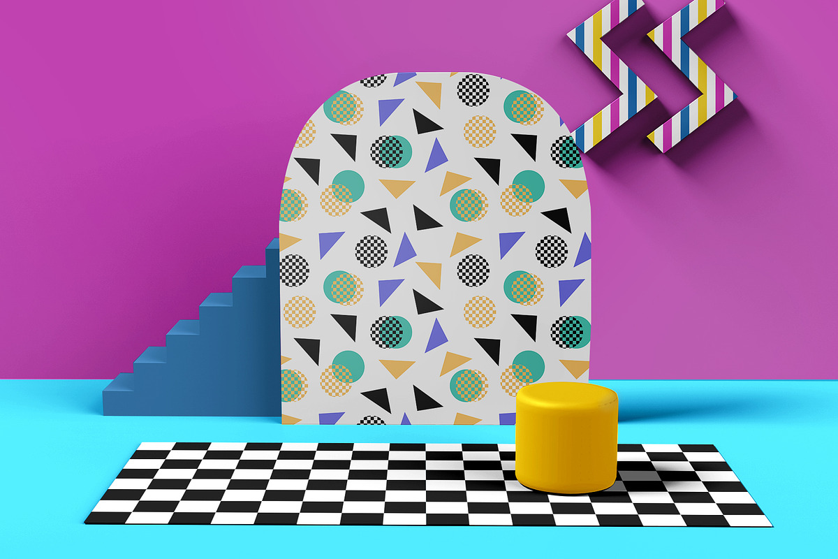80s Comeback Vector Repeat Pattern, a Pattern Graphic by Sheikhadesign (Photo 2 of 11)