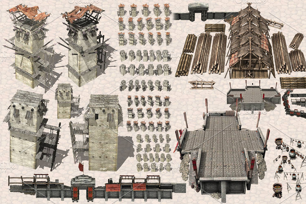 Isometric Ancient City Pack, an Object Graphic by Beatheart Creative Studio (Photo 69 of 77)